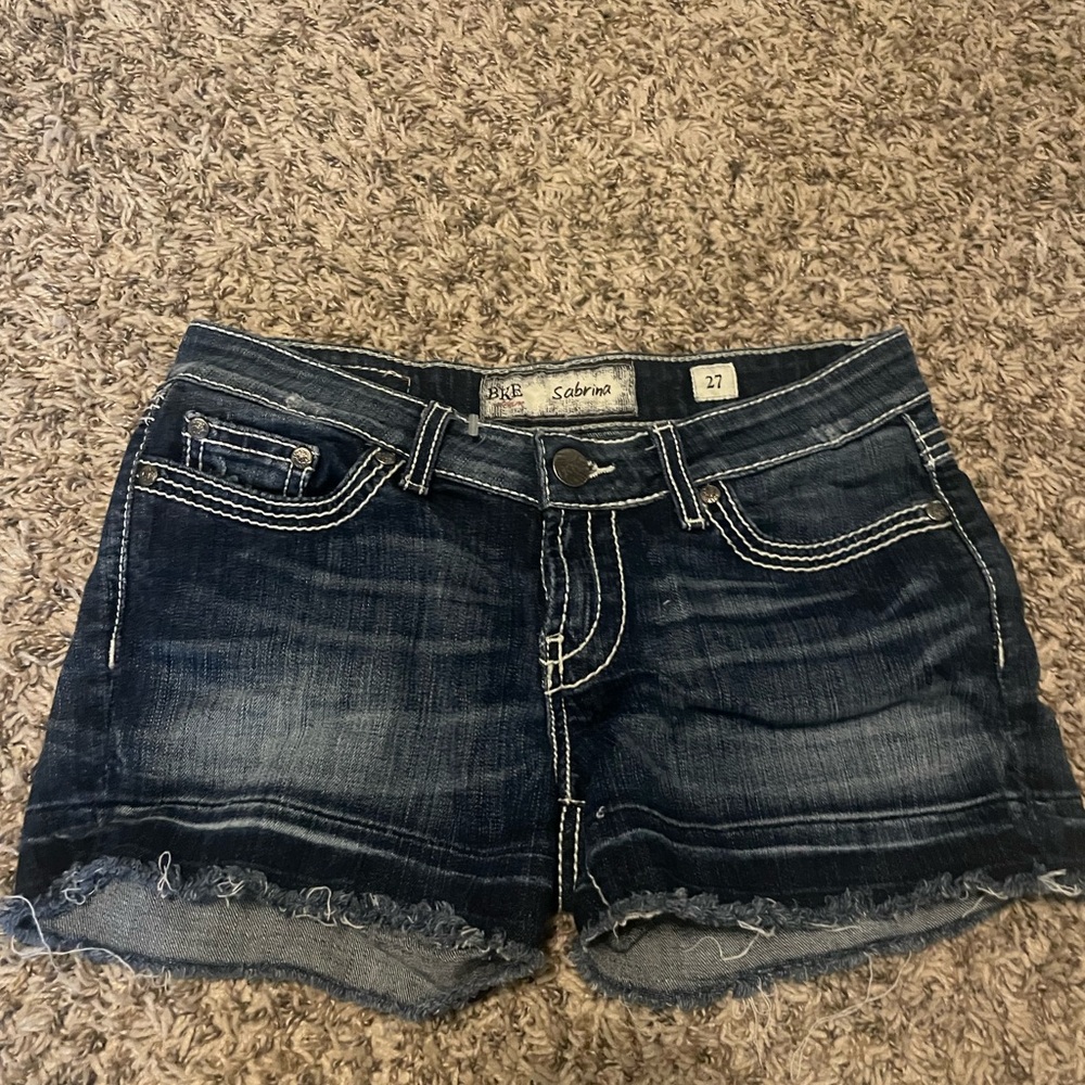 BKE Women's Jean Shorts - Dark Blue